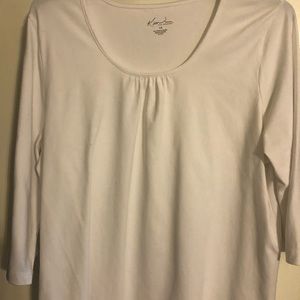 Set of two tops.  White and cream.  1x